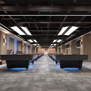 现代台球室3D模型下载